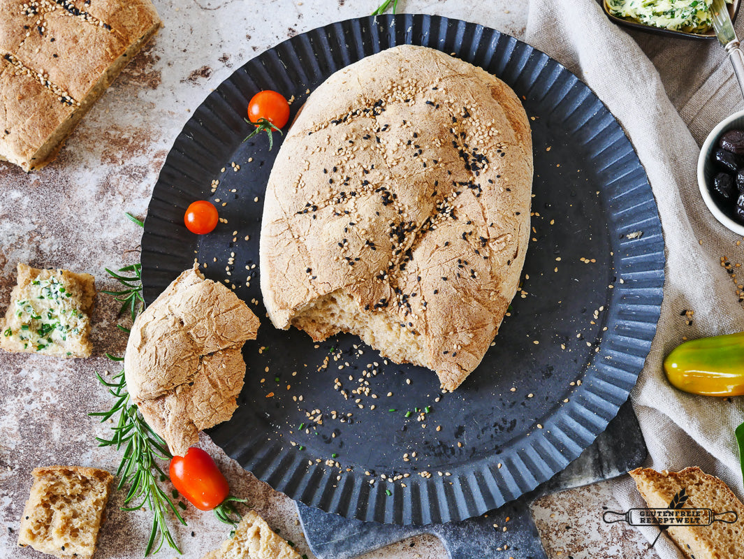 Glutenfreies Fladenbrot Rezept - einfach selber backen