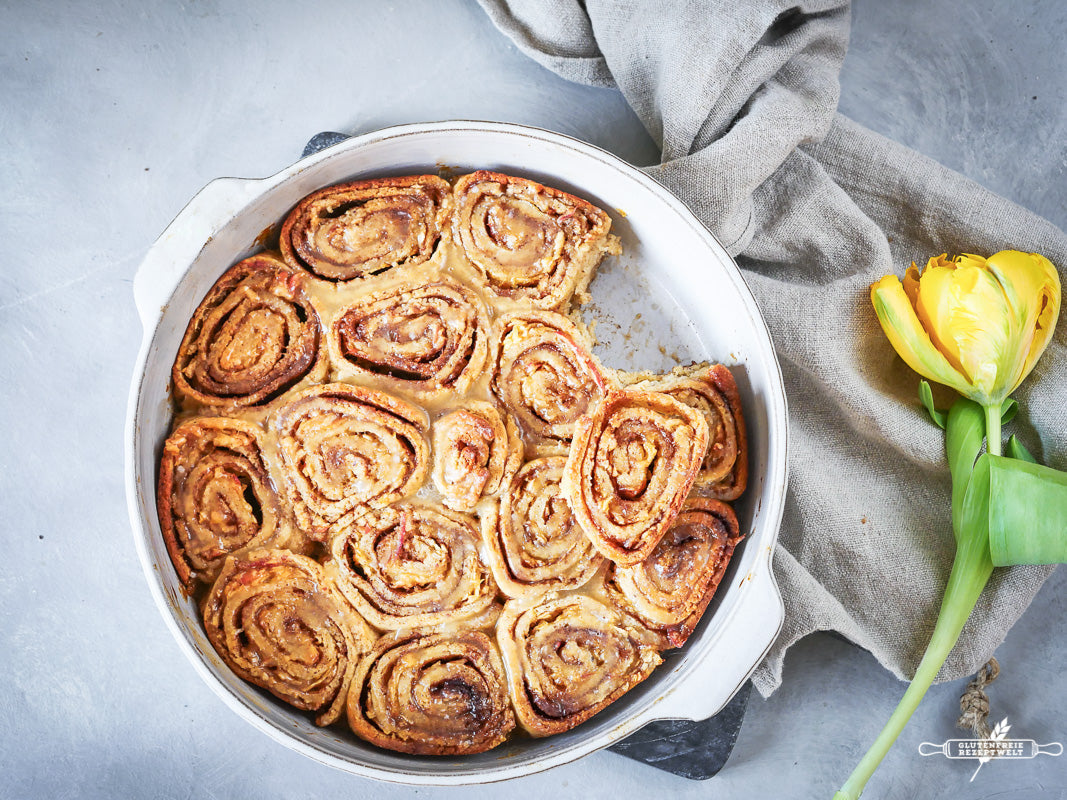 Glutenfreie Zimtschnecken mit Apfel