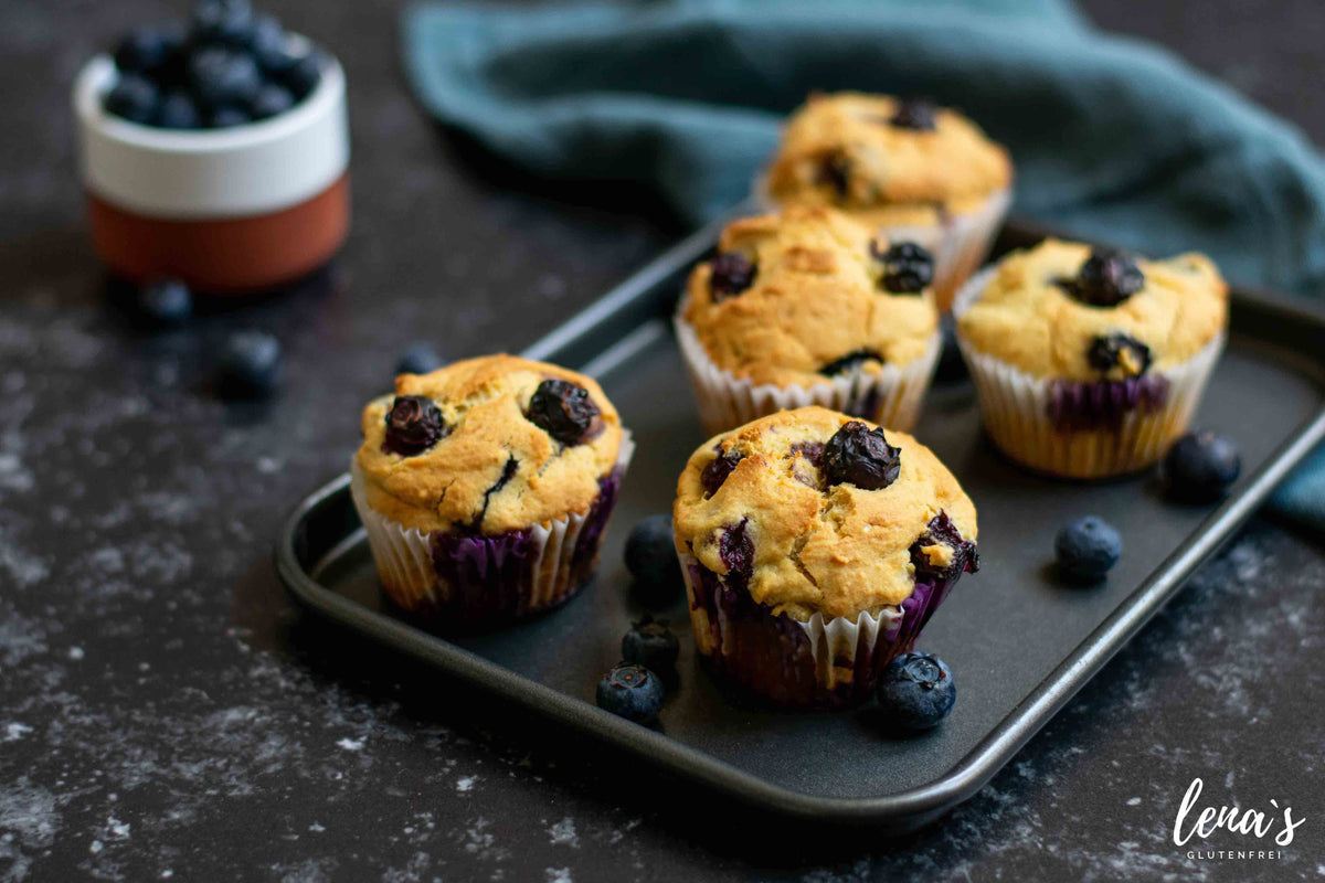 Glutenfreie Heidelbeermuffins mit Banane