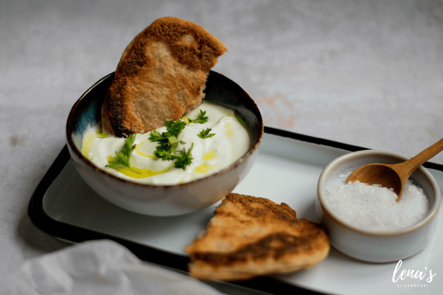 Schnelles Naan-Brot aus der Pfanne, glutenfrei