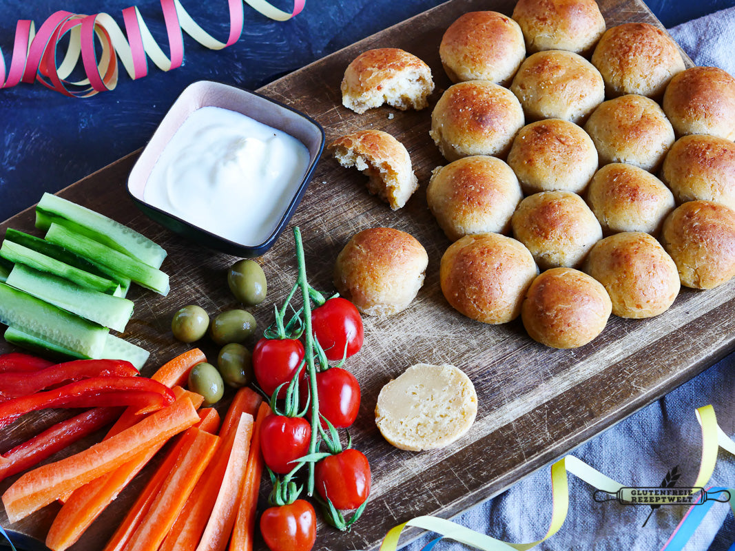 Die besten Party-Käsebrötchen, glutenfrei