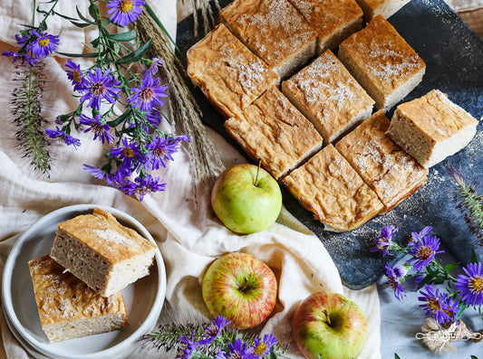 Zuckerfrei & proteinreich: einfacher Apfel-Quark Kuchen