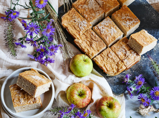 Zuckerfrei & proteinreich: einfacher Apfel-Quark Kuchen