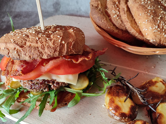 Fluffige Burger Buns, glutenfrei