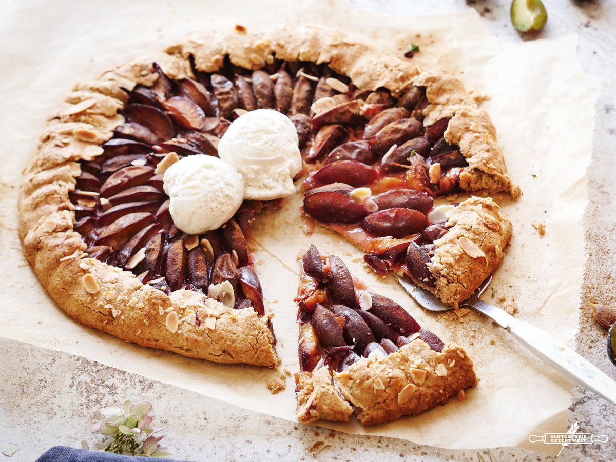 Glutenfreies Zwetschgen Galette