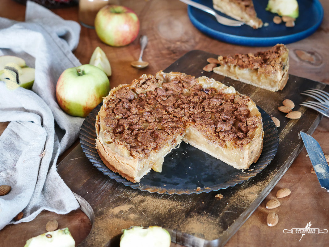 Veganer Apfelkuchen mit Streuseln