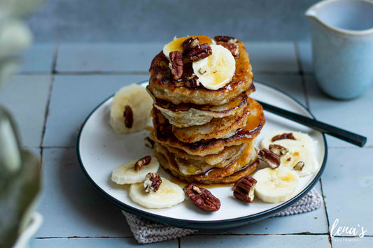 Vegane Pancakes mit der Backmischung