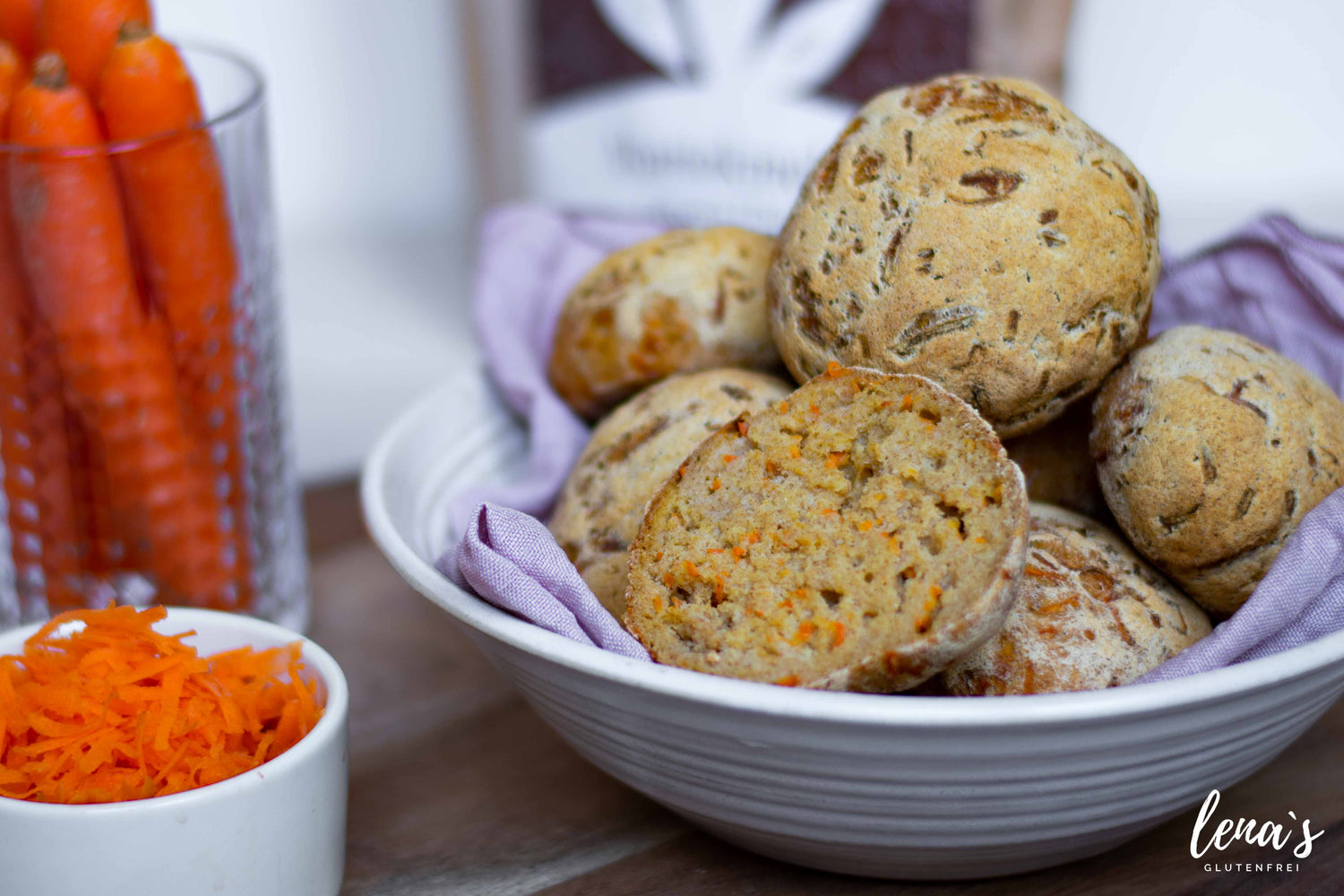 Saftige Karottenbrötchen, glutenfrei & histaminarm