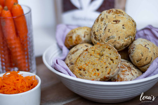 Saftige Karottenbrötchen, glutenfrei & histaminarm