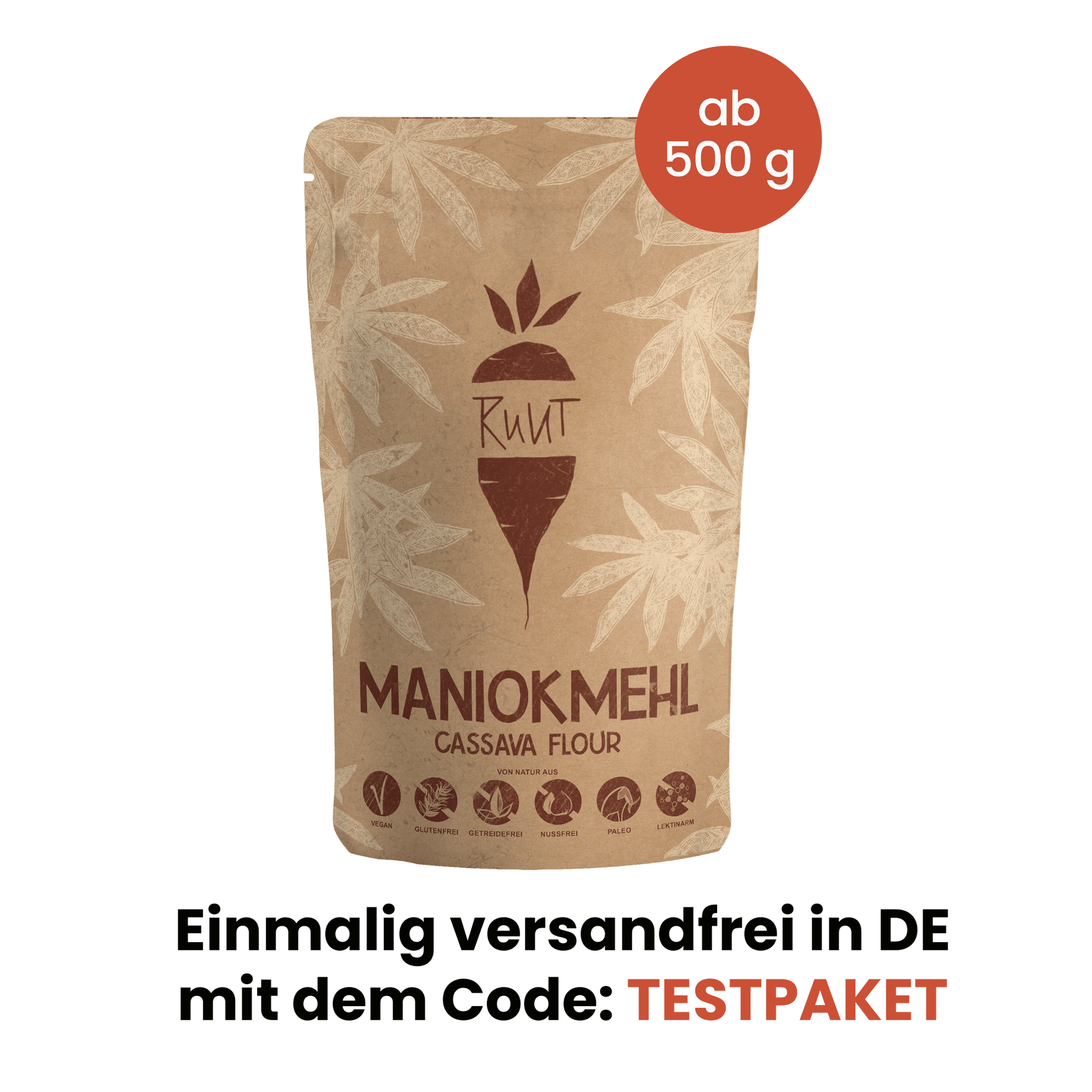 Das Maniokmehl Testpaket für alle die glutenfreies Maniokmehl jetzt ausprobieren wollen