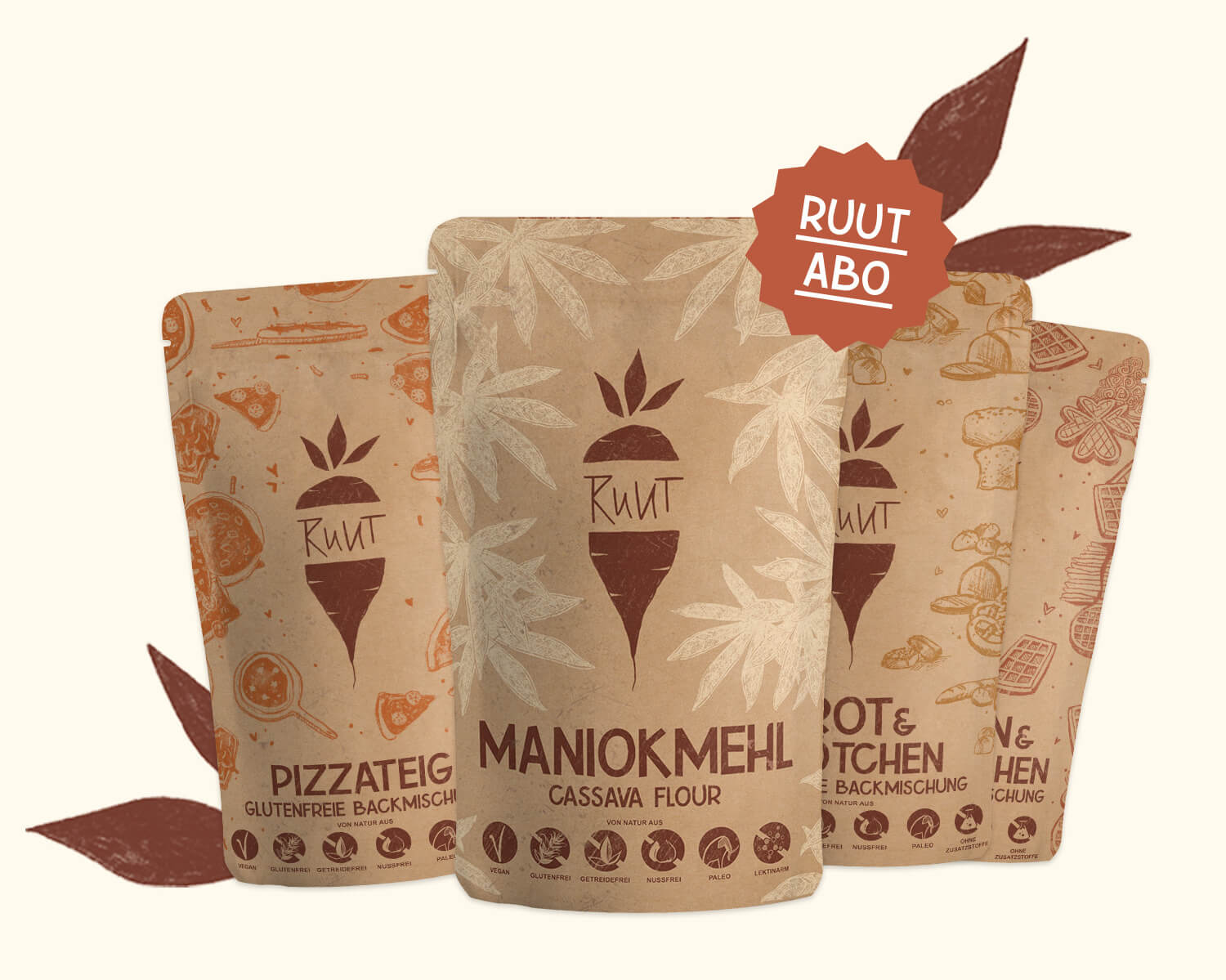 Glutenfreie Produkte von Ruut kaufen - Maniokmehl und Backmischungen glutenfrei